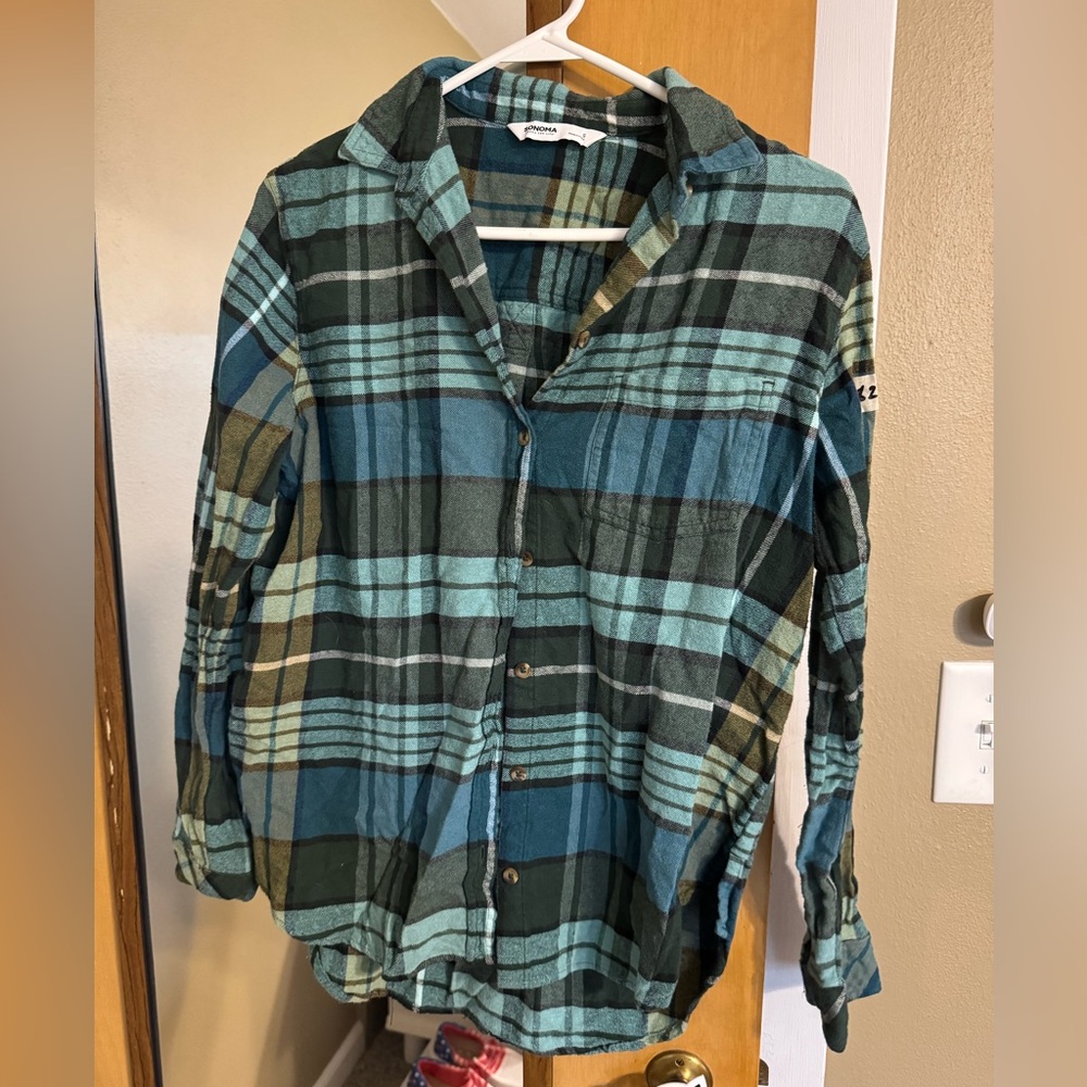 Women’s Sonoma Goods for Life Plaid Flannel Button-Down Shirt